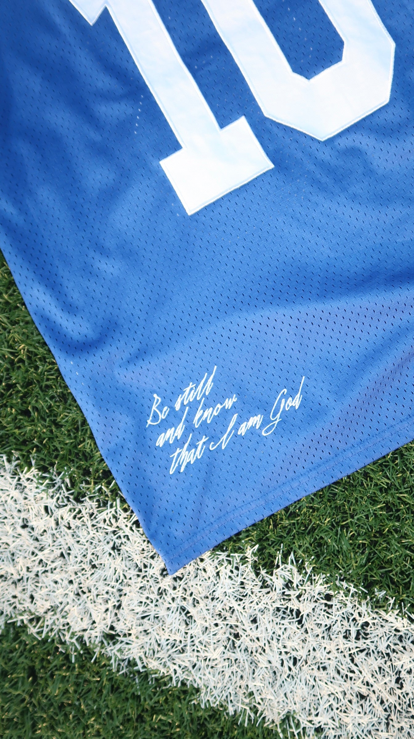 'Be Still' Psalm 46:10 Football Jersey