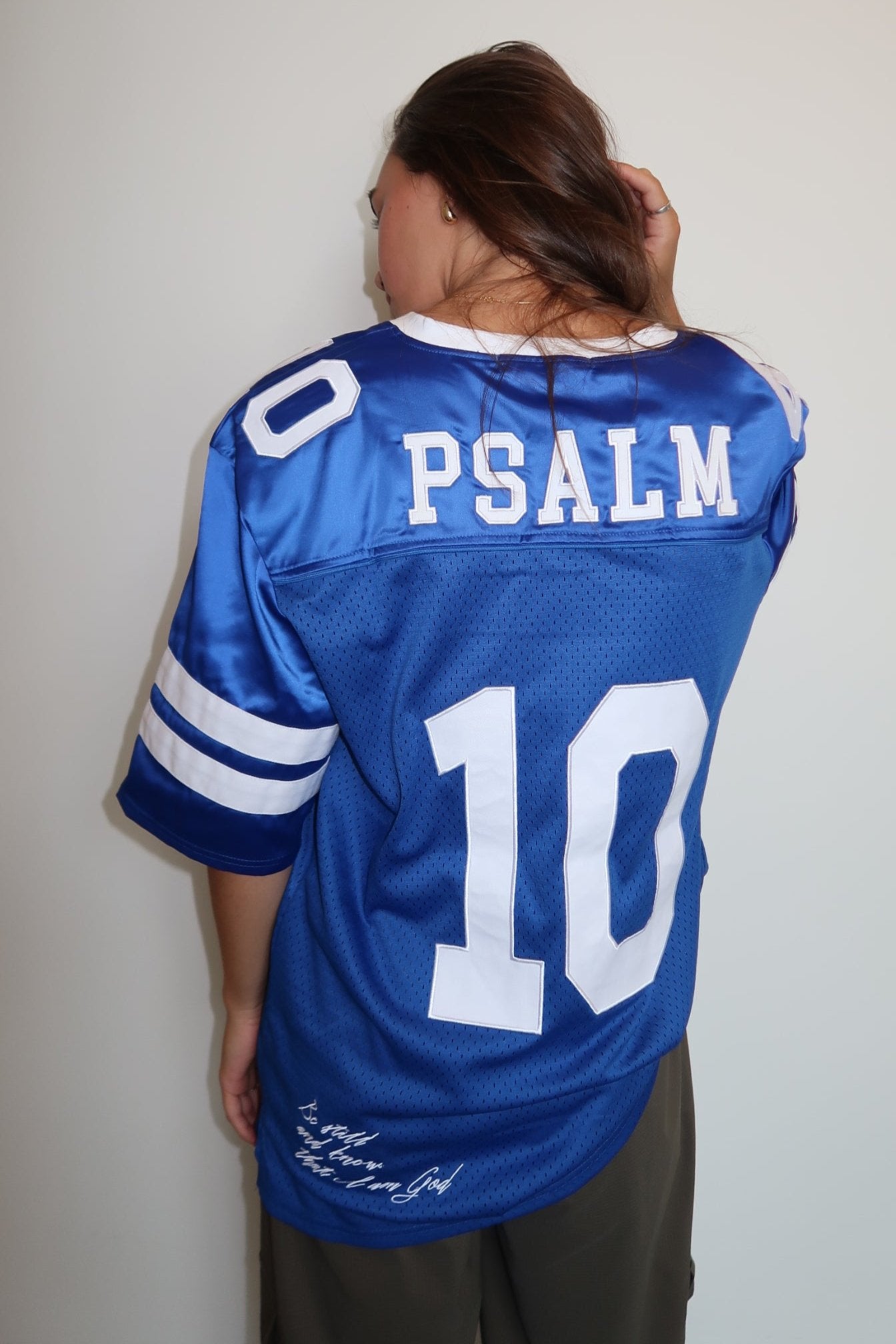 'Be Still' Psalm 46:10 Football Jersey