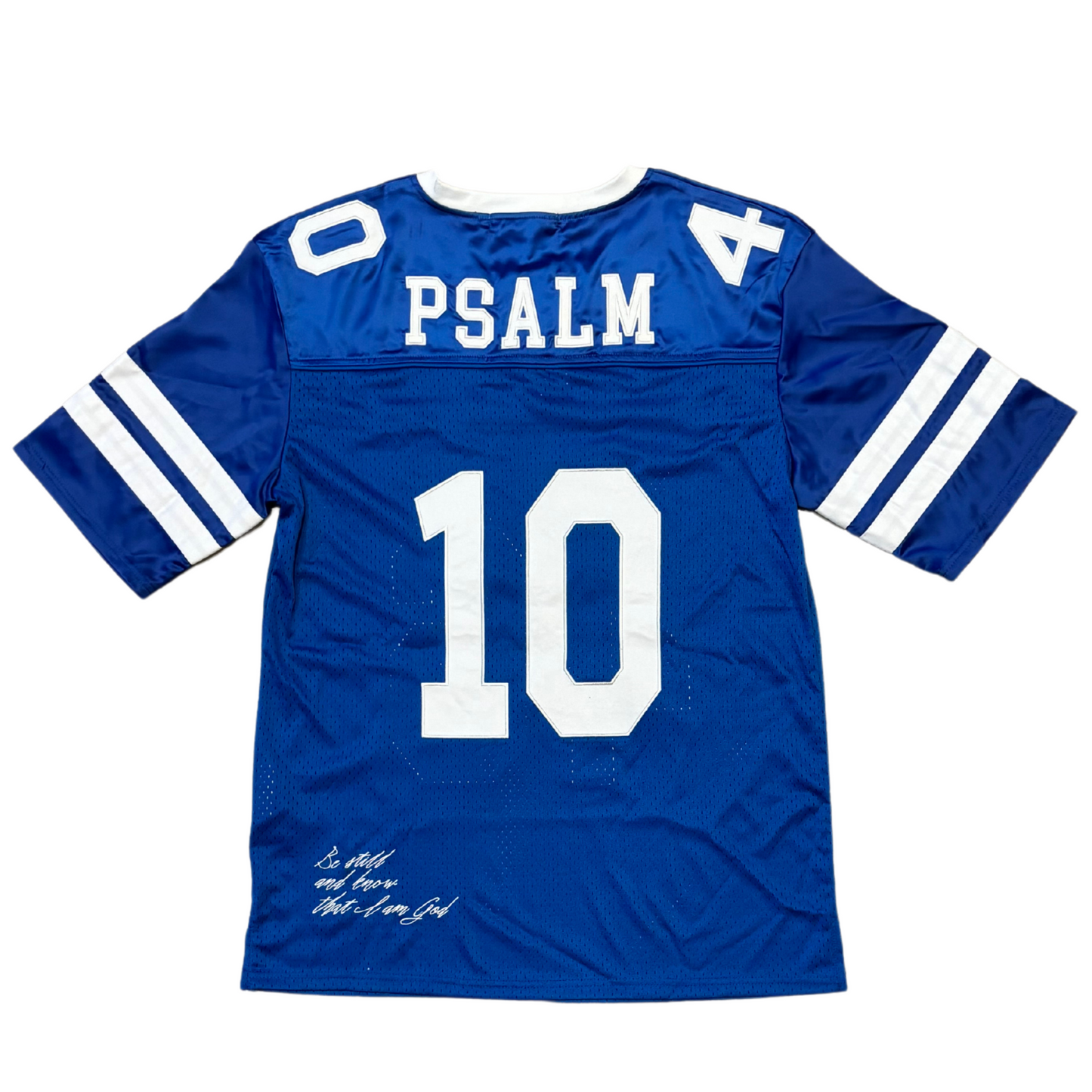 'Be Still' Psalm 46:10 Football Jersey